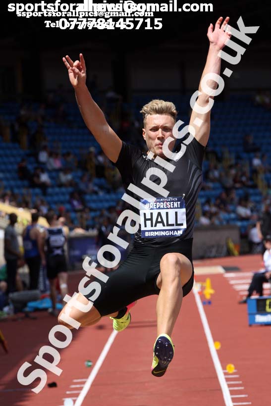 Mens long jump, World Championship Team Trials, Alexander Stadium, Birmingham